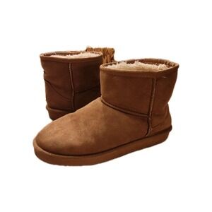 Women's Dream Paris Faux Fur Lined Ankle  Boots Tan/Beige